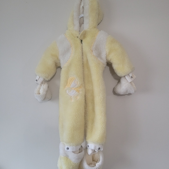 Vintage Yellow and white baby bear snowsuit 18-24months made in Canada - Picture 12 of 16
